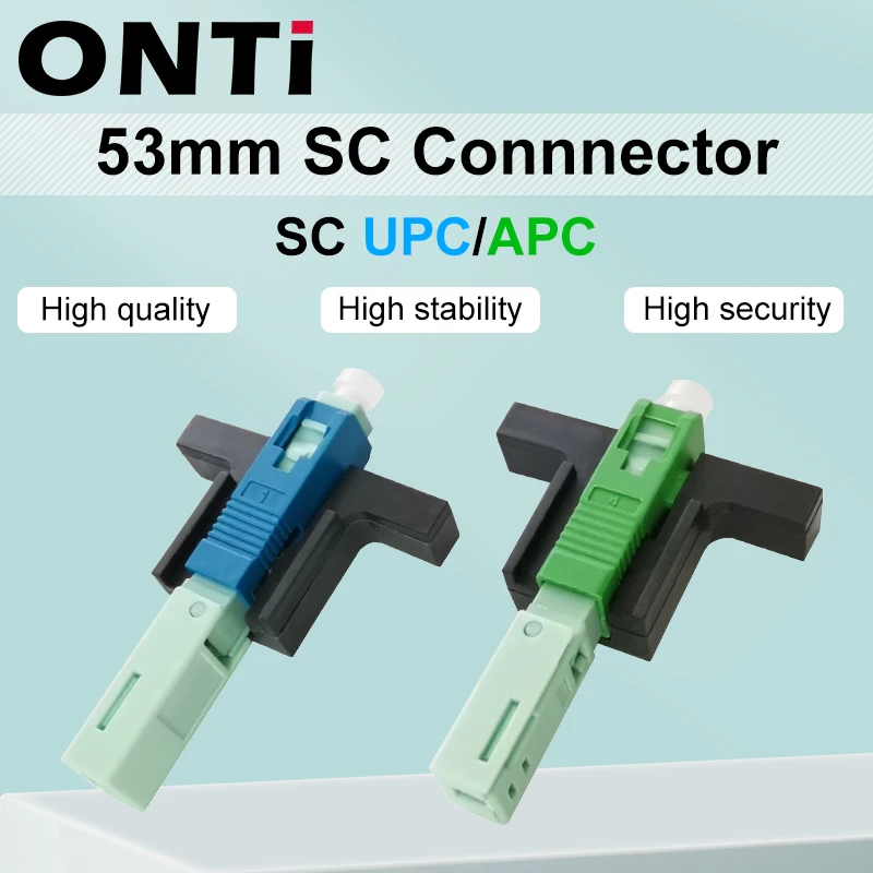 ONTi-conector óptico FTTH de 53MM SC APC SM, herramienta de conector en frío, fibra UPC SC
