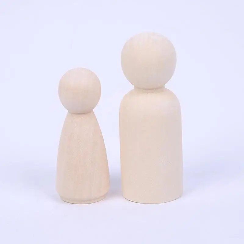 DIY деревянные поделки Незаконченный Деревянный Рисунок семья мужчины и женщины