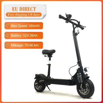 

[EU Direct] FLJ 1200W Dual Motor Folding Electric Scooter Adults Electrico E Scooter Electric Skateboard EScooter LG 52V 26AH