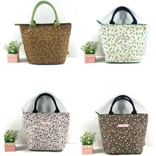 Manufacturers Direct Selling Hipster Canvas Handbag Women's Pinellia Printed Bento Box Bag Lunch Bag Customizable Wholesale