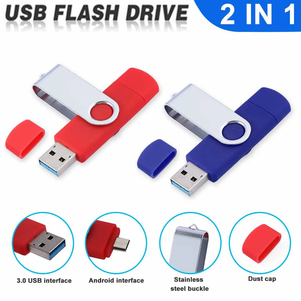High Speed OTG USB 3.0 Laptop PC Flash Drive U Disk 8GB 16GB 32GB 64G 128G Metal Memory | Компьютеры и офис
