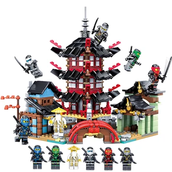 

Technic New Ninja Temple of Airjitzu 737Pcs DIY Compatible With Ninja Building Block Sets Educational Toys for Children 76051