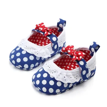 

Autumn Baby Girl Anti-Slip Casual Walking Shoes Lace Design polk dot Sneakers Soft Soled First Walkers New Hvlv