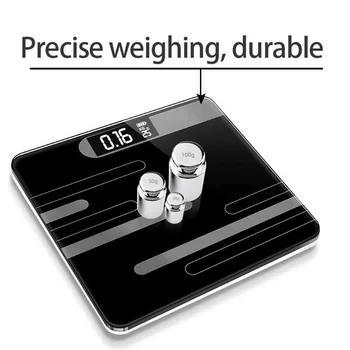 

Urijk Floor Body Fat Scale Glass Smart Electronic Scales Bathroom LCD Body Weighing Monitor Home Digital Weight Measure Tools