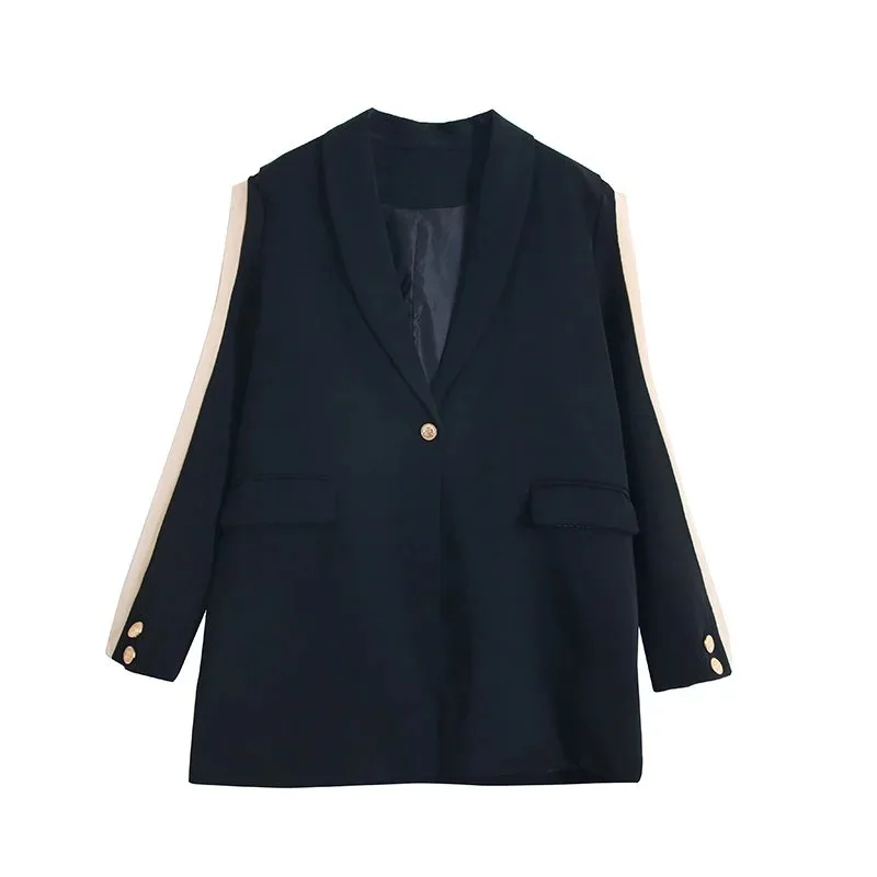 

Ozhouzhan-Style French Sense of Design Chiffon Panel Sleeve Suit Jacket Women's 2019 Autumn New Style Casual Suit