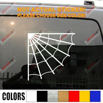 

Corner Spider Web Cobweb Decal Sticker Car Vinyl pick size color die cut no background