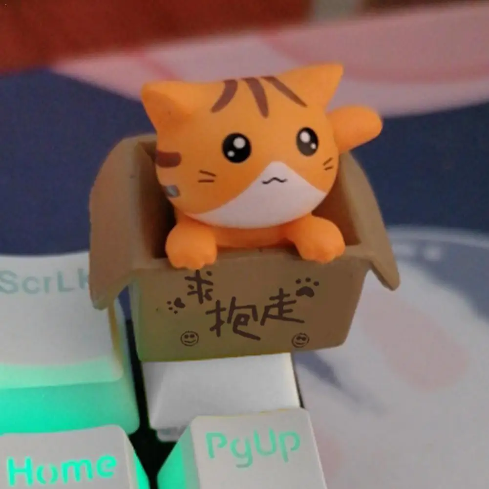 

Mechanical Keyboard Custom Keycap Personality Design Cartoon Axis Gaming Accessories Artisan Keycap Anime Keys Caps Cute Cat