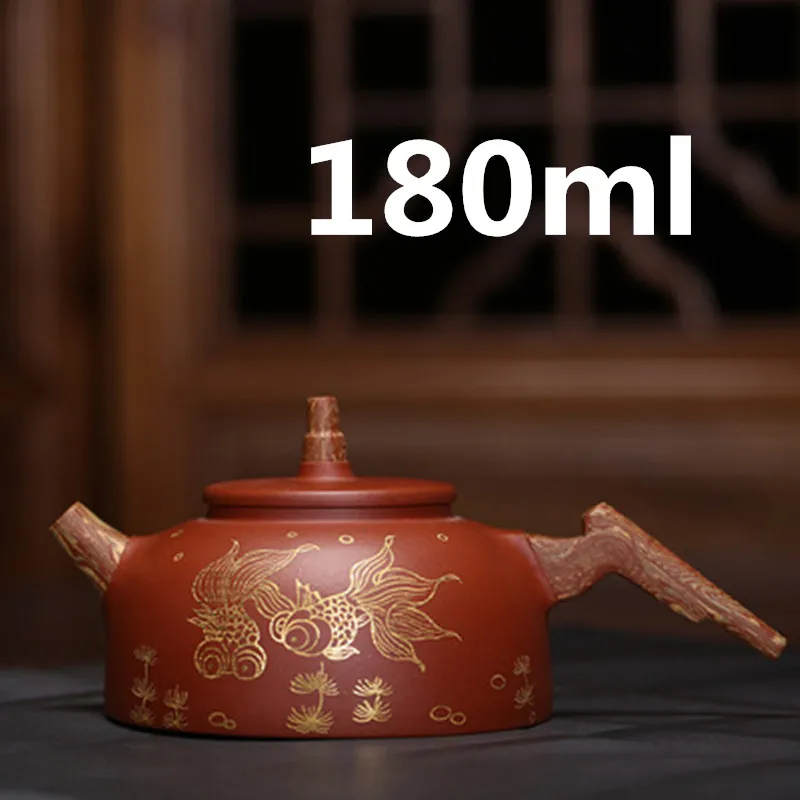 

Ceramic Teapot Chinese Yixing Zisha Clay Teapot Gongfu Tea Set Teapot Infuser 180ml New Arrived High Quality With Gift Box