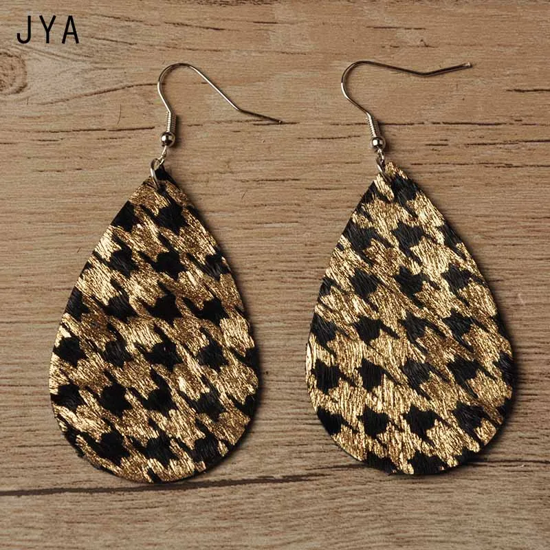Cpop кожаные серьги с рисунком гусиные лапки модные настоящими перьями Подвесные