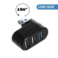 Usb-хаб, вращающийся, высокоскоростной, 3 порта, USB, несколько концентраторов, 2,0, USB адаптер для ноутбука, компьютера, концентратор, USB, несколько карт-ридеров, адаптер