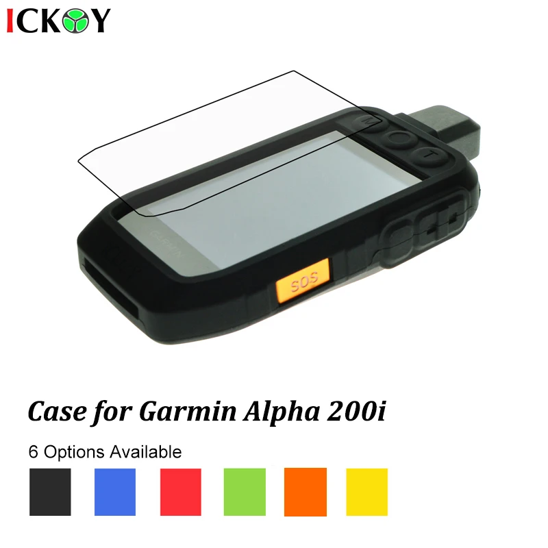 Silicon Case Skin + LCD Screen Protector Shield Film for Handheld GPS Garmin Alpha 200i Alpha200i Accessories
