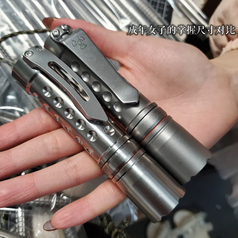 PROD 1005002154588515 EDC Titanium Alloy Torch LED Flashlight Torch
Pocket Light 1500 Lumen Outdoor Camping Light Use 18650 EDC Linterna
LED Light