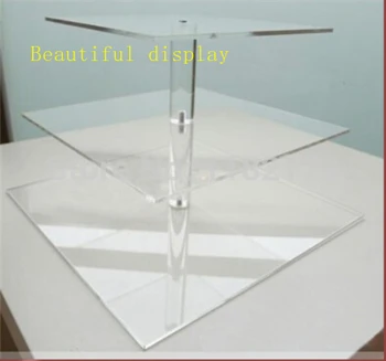 

3 tier square maypole clear acrylic wedding cupcake stand,perspex cupcake stand, 3 tier plexiglass cake stand