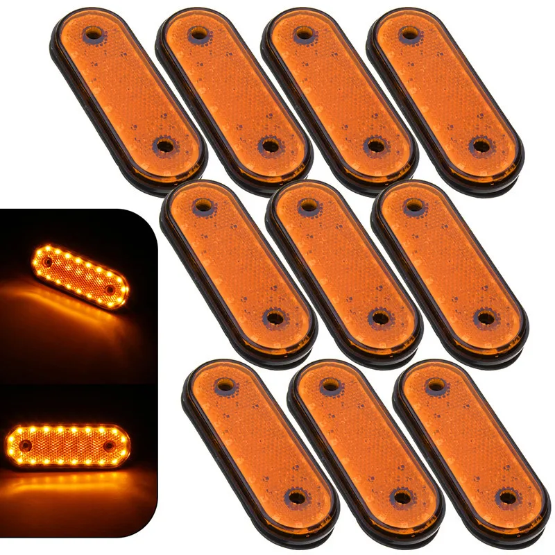 

10PCS Side Marker Light 24V 20LED Light Car Side Decor Identification Light For Truck Trailer External Light Warning Tail Light