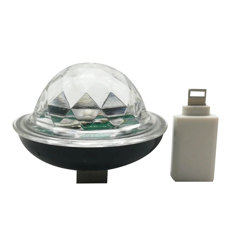 

TOP Music Sensor Usb Mini Disco Stage Lighting Effect Light Dj Crystal Magic Ball Lamp Apply for Phone Pc Mobile Power,Black