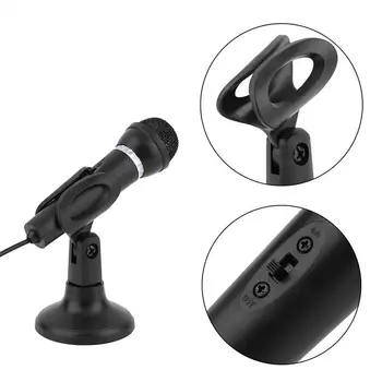 

Condenser Microphone 3.5mm Plug Home Stereo MIC Desktop YouTube Podcast Video Stand Gaming Skype Recording For PC Chatting U4H5