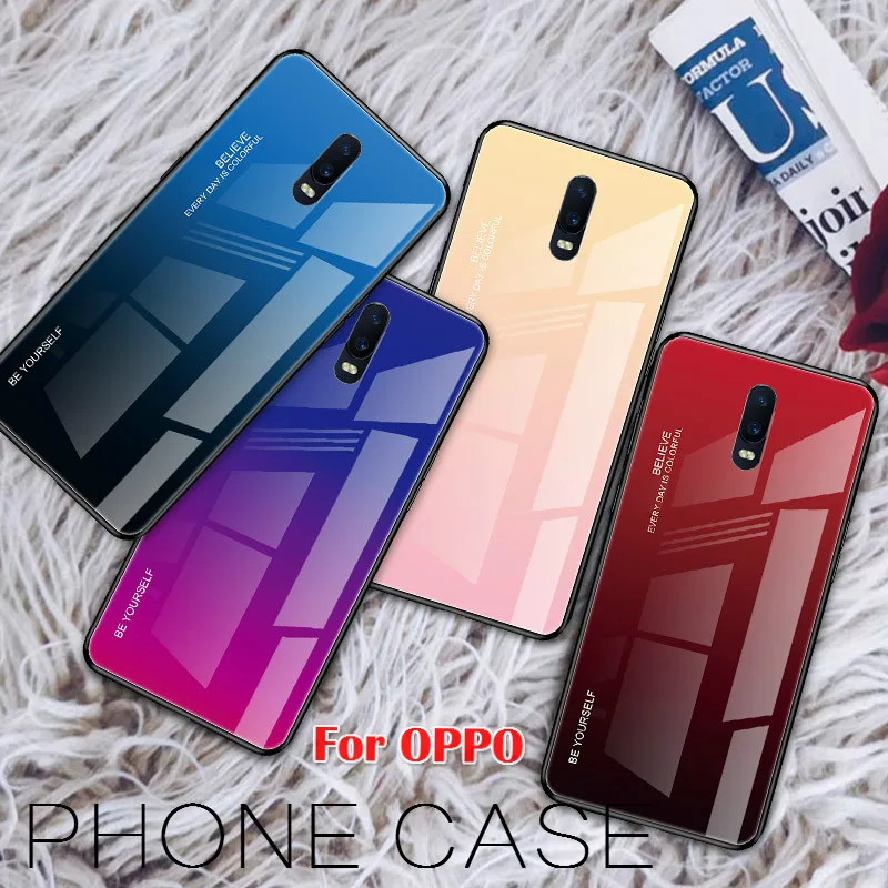 Роскошный чехол из закаленного стекла для телефона OPPO Realme X Lite 3 Find F11 Pro R19 K3 Reno 10X ZOOM