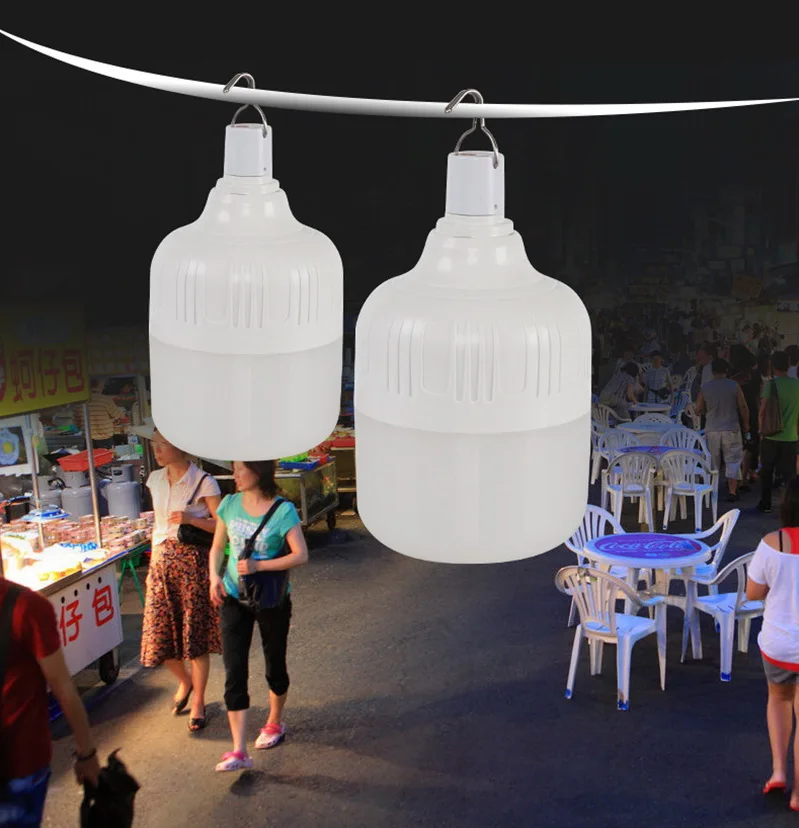 

LED Emergency Light Bulb 3 Mode Rechargeable Battery Lighting Lamp Outdoor Camping Night Light 20W 30W 40W 100W
