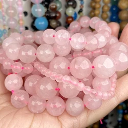 Natural Stone Beads Assortment for Jewelry Crafting - Tiger Eye, Lava, Amazonite, Turquoise, Agate, and Jasper (Rose Quartz)