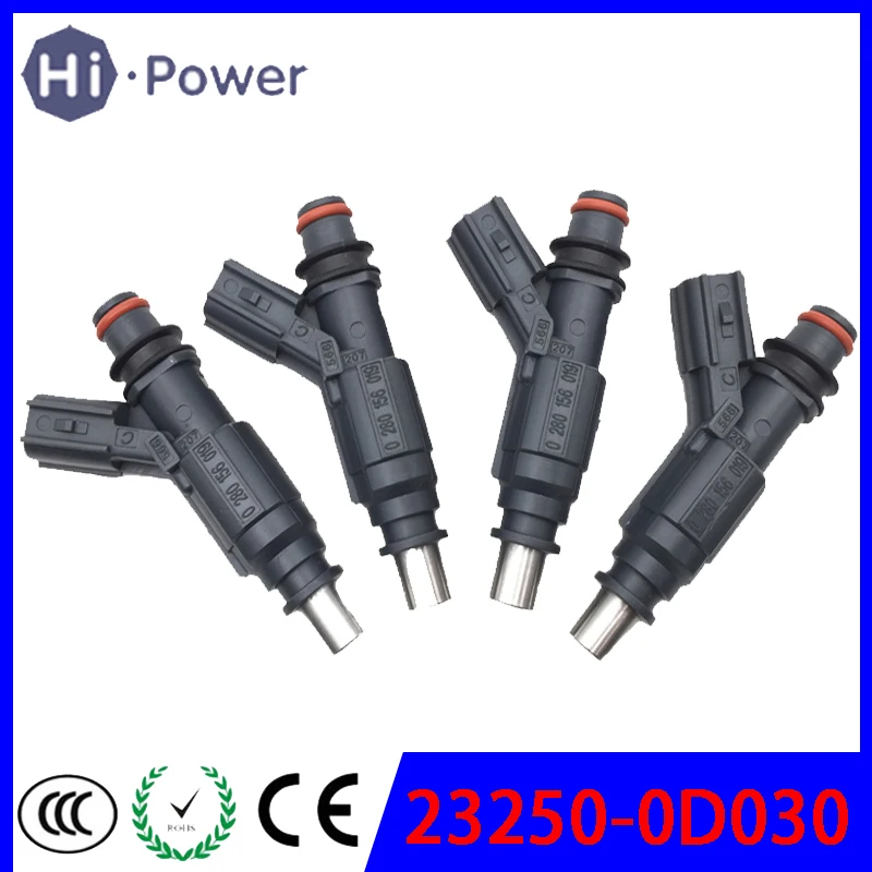 4x 3250-0D030 23209-0D030 Топливная форсунка для Toyota Avensis Corolla 1,4 VVTI 1,6 99-04 0280156019 32500D030 23250-0D020