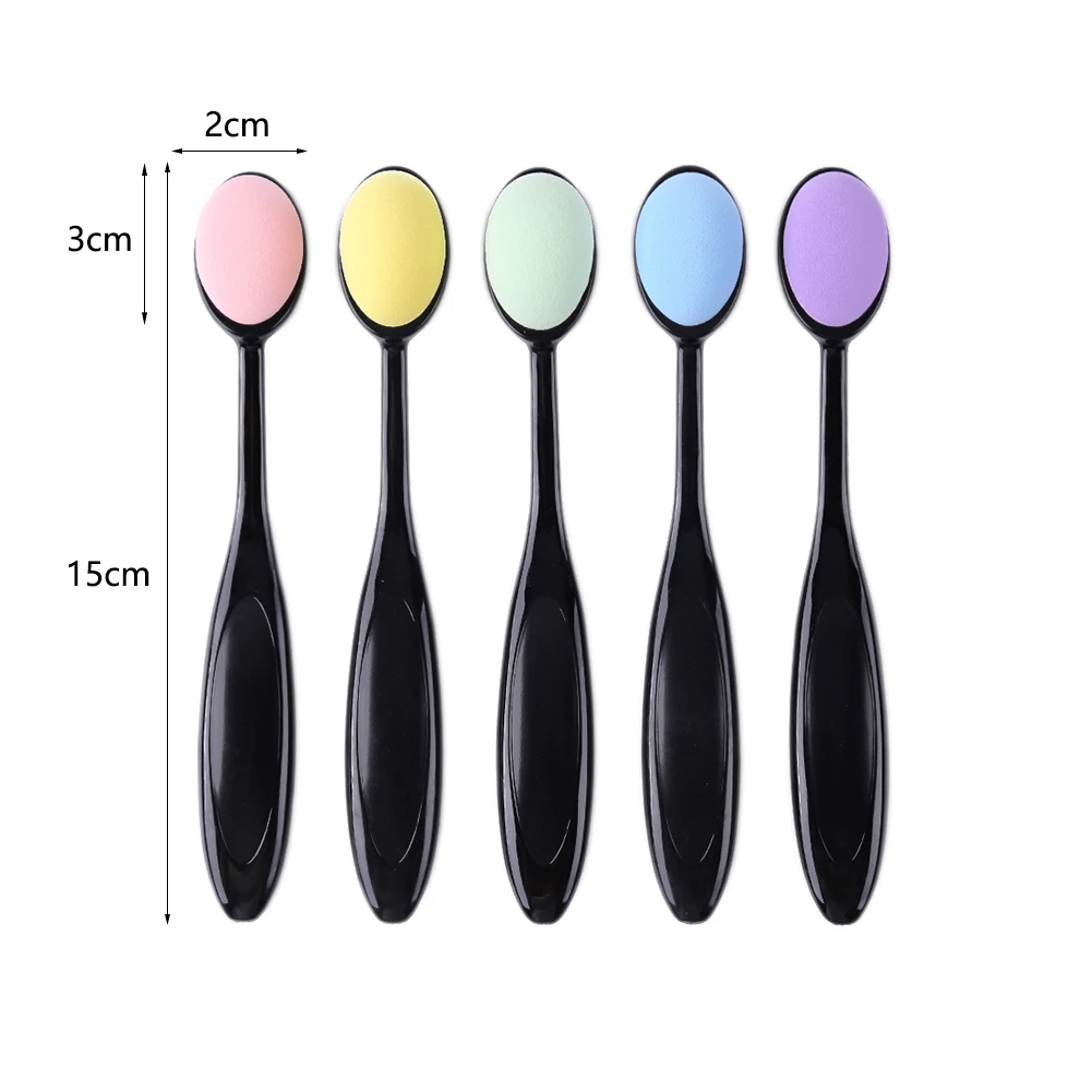 Description Picture 4 of item5pcs/pack Blending Sponge Brushes with Caps Kit Strong Handles DIY Ink Stamp Water-based Card Plastics Stencil Blending Craft