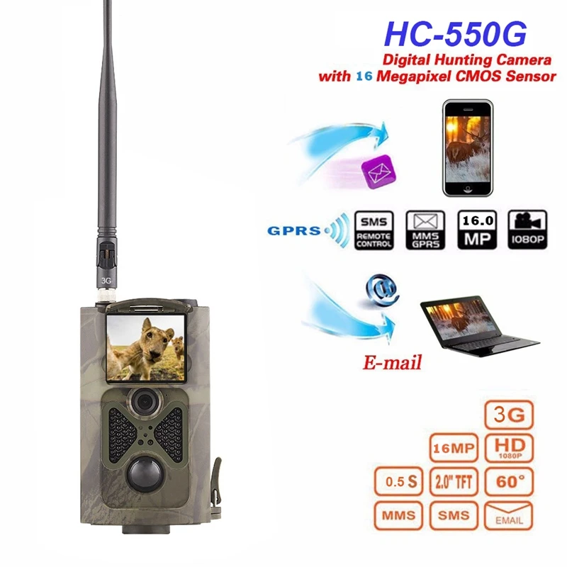 16MP 1080P охотничья камера 3g сеть MMS SMTP/SMS и широкоугольная камера дикой природы s HC550G WCDMA