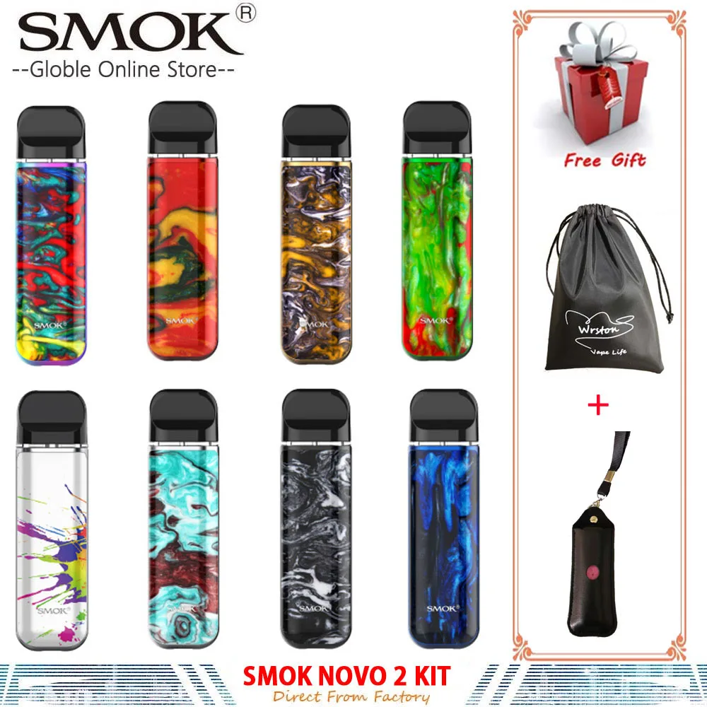 

New Smok Novo 2 Starter Kit vape pen kit 2ml capacity pod Electronic Cigarette with 800mAh built-in battery VS SMOK Novo & Nord