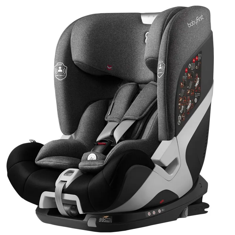 

Baby First Smart Edition Baby Child Safety Seat 9-36KG 9 Months To 12 Years Old Arctic Grey