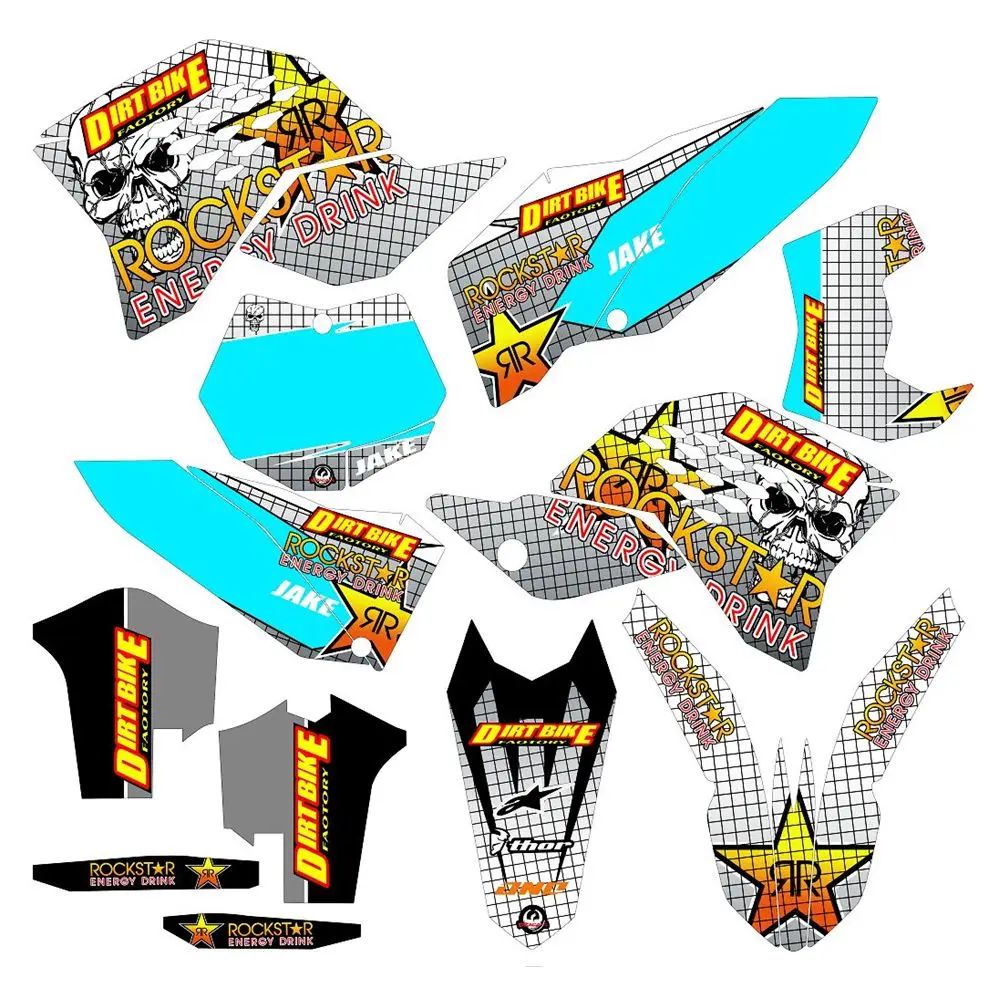 

New Full Graphics Decals Stickers Custom Number Name 3M Bright Matte Stickers Waterproof For KTM SX SXf EXC 125 450 2007-2011