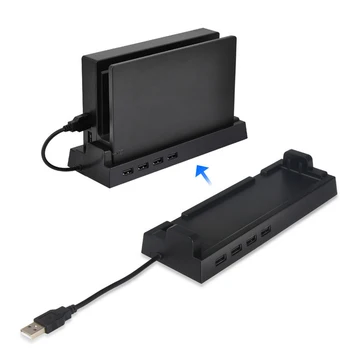

For Nintend Switch 4 Ports USB Hub External Splitter Expansion Adapter Stand for NS Nintend Switch Dock Controller Dock Holder