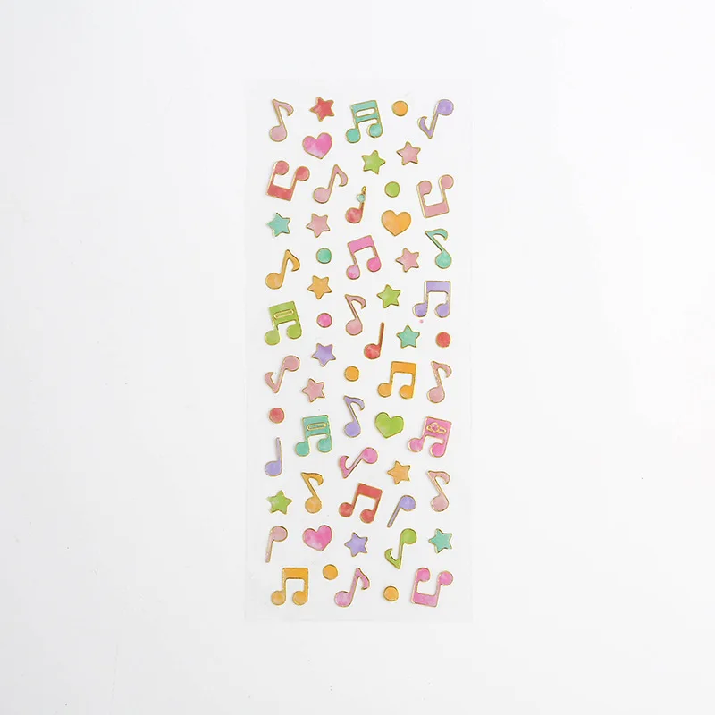 Корейские милые наклейки, штампованные прозрачные DIY дневник, ручная книга, материальное украшение, паста, детские маленькие наклейки, креативные - Цвет: 9
