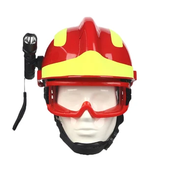

Safety Rescue Helmet Emergency Rescue Fire ABS helmet With Headlamp and Protective Goggles Fire Fighter Protective Helmet Hot