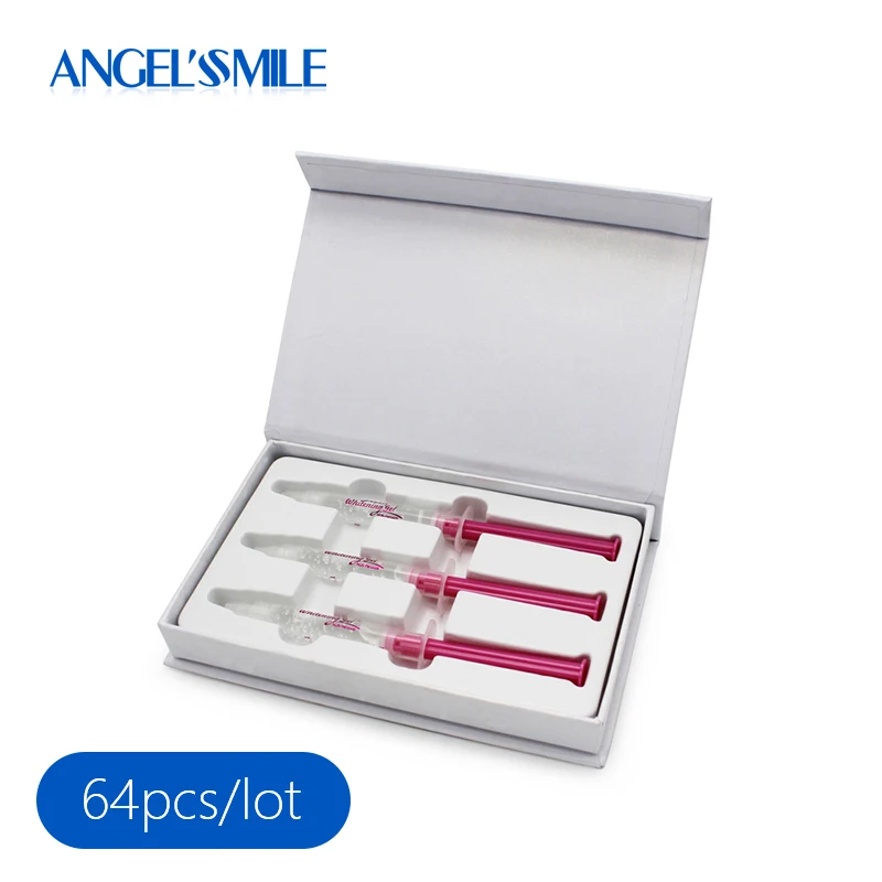 64 шт./лот отбеливание зубов Angel Smile набор геля 35% пероксид система отбеливания