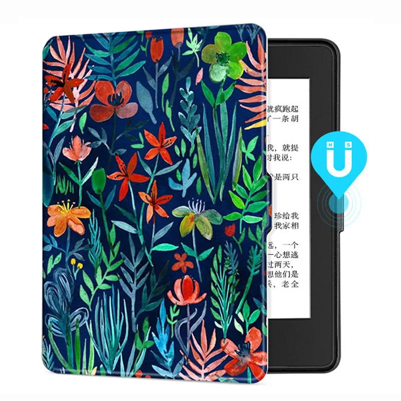 Case Fits  6 Kindle 8th Generation [2016 Release,Model:  SY69JL]-Smart Auto Sleep/Wake, Light Thin Cross Pattern PU Leather Cover