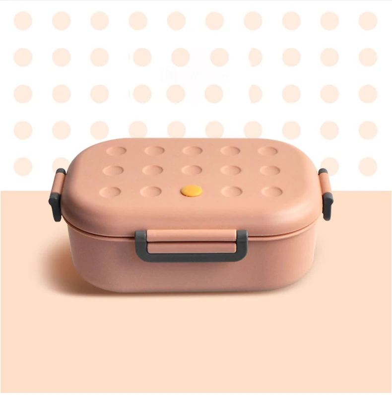 Здоровая Детская школьная силиконовая коробка для ленча крышка Bento Ланчбокс микроволновая печь контейнеры для еды с отделениями 1000 мл - Цвет: Розовый