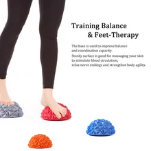 Фитнес массаж баланс мяч инструмент полушарие ступеньки камни колючий Йога половина мяч сенсорная интеграция мяч насос случайный цвет