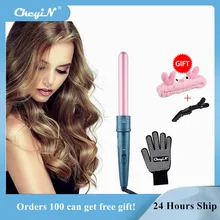 CkeyiN  Professional Hair Curler Tourmaline Ceramic Curling Iron  Pear Flower Cone Electric Curling Wand Roller Styling Tools
