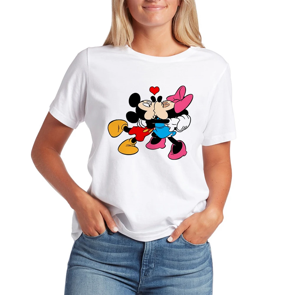 Women Kawaii Fashion Ropa Mujer Hipster Casual Harajuku T-shirt Cheap Mickey Print T Shirts Vogue Tshirt Graphic Minnie Tshirt