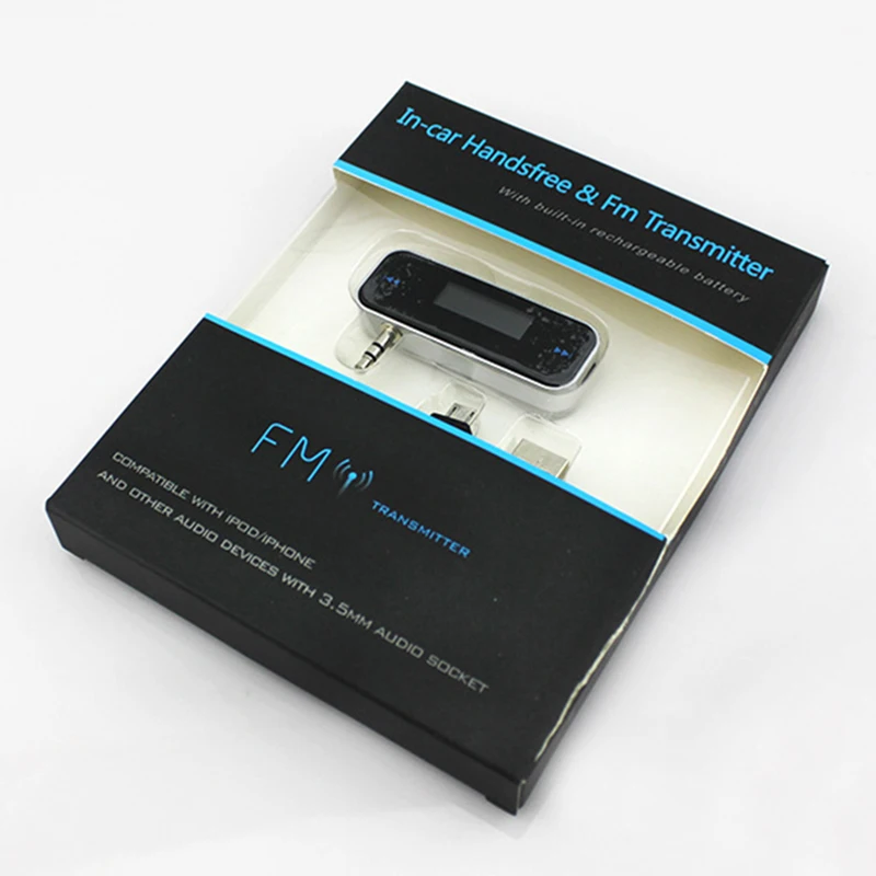 3,5 мм Автомобильный fm-передатчик радио для IPhone samsung MP3 Многофункциональный