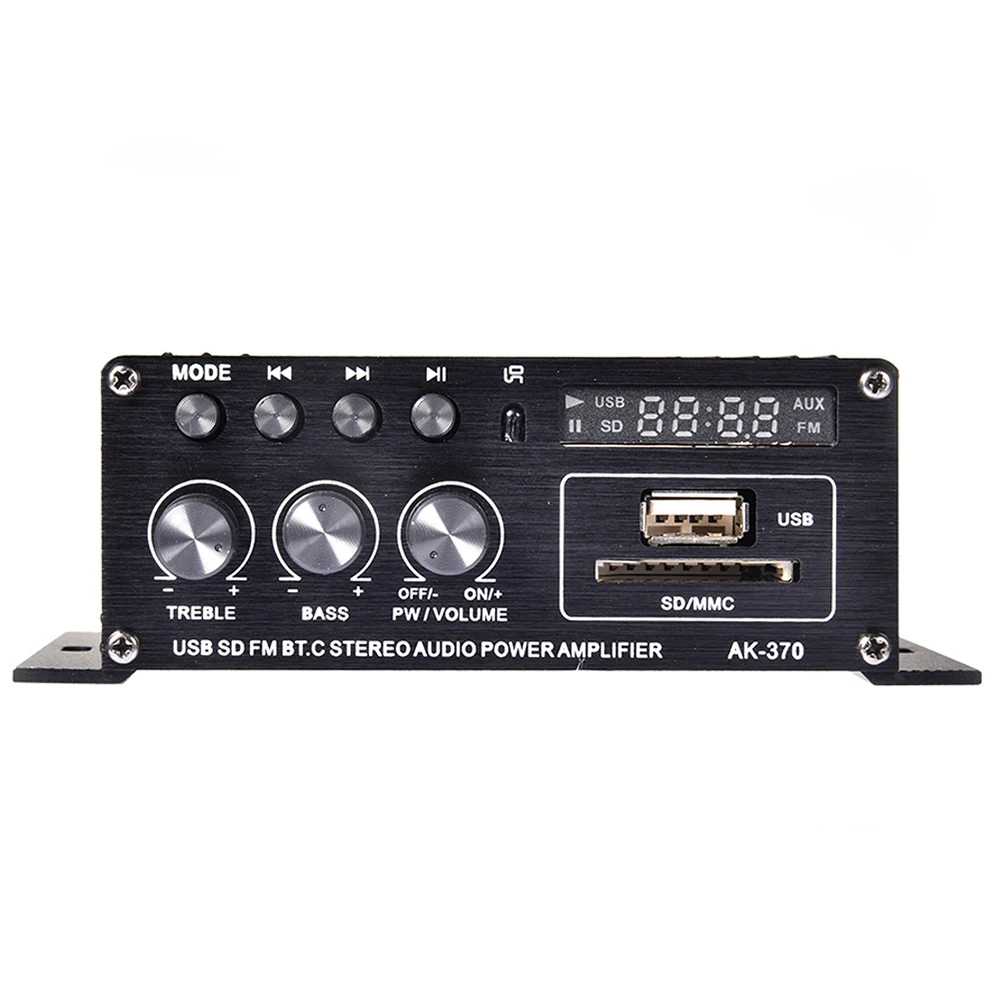 12V 400W Car Amplifier Hi-Fi Car Stereo Music Receiver BT Auto MP3 Player FM Power-Amplifier For SUV Truck