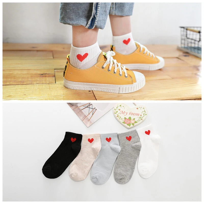 

5pcs/set Women Short Sock Sports Simple Line Colorful Shallow Breathable Comfortable Ladies Nonslip Thin Short Sock Hosiery