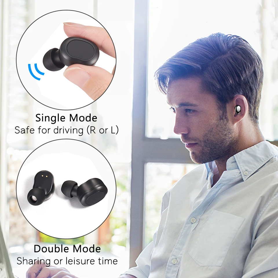 TWS Wirelesss Bluetooth 5 0 Vitu A8 earphones bluetooth earbuds with charging case for iphone huawei samsung xiaomi