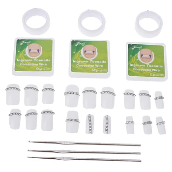 

File Spring Ingrown Toe Tools 3pcs/set Pedicure Acronyx Wire Nail Ingrown Correction Wire Patch Foot Care Paronychia Correction