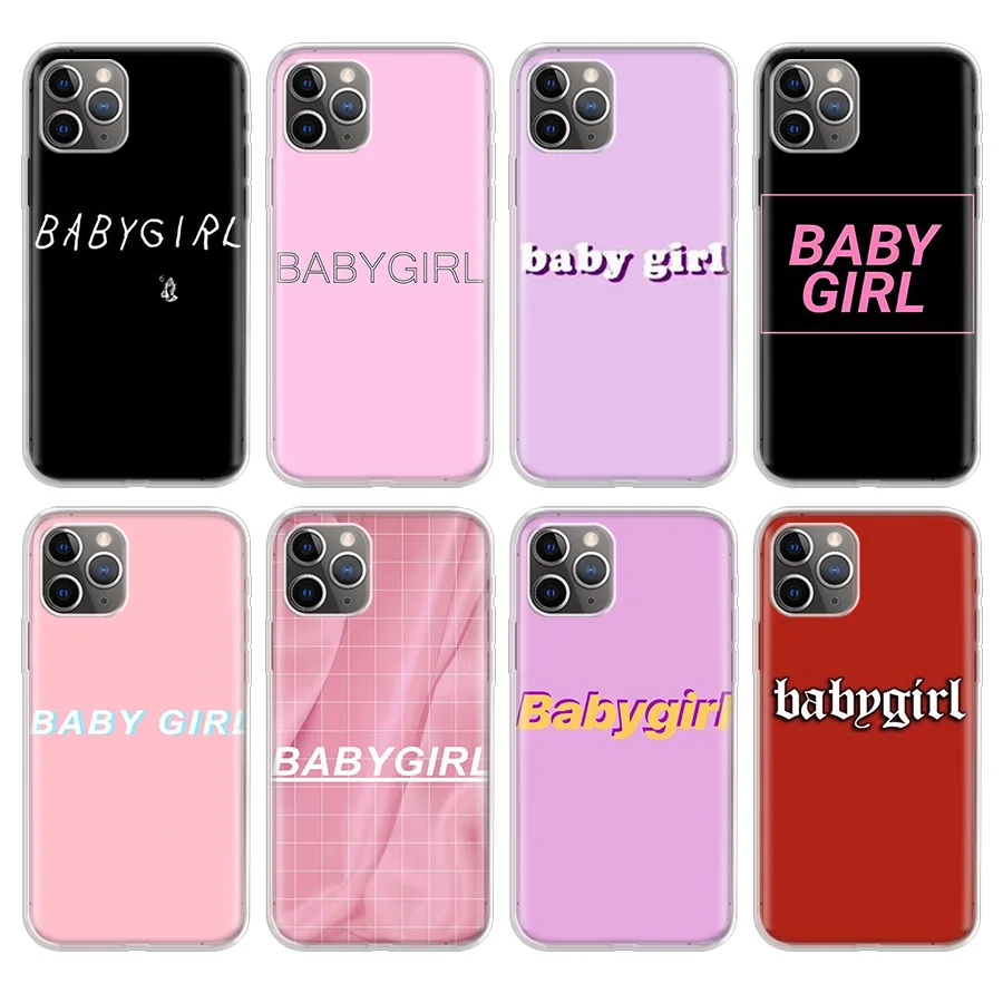 

Babe babygirl honey line Text art Smart Phone Case For Apple iPhone 11 Pro 6 6S 7 8 Plus 10 X XS MAX XR 5 5S SE Phone Case Cover