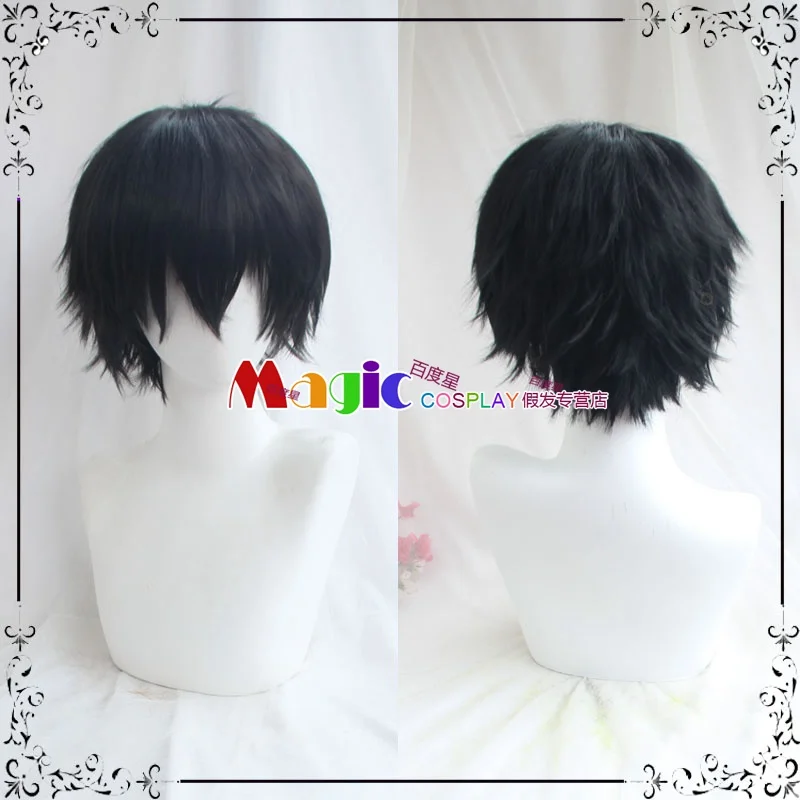 Anime Takt Op. Parrucca Cosplay Fate Takt Asahina Capelli Corti Neri Fibra Resistente Al Calore Capelli + Parrucca Gratuita Festa Di Halloween