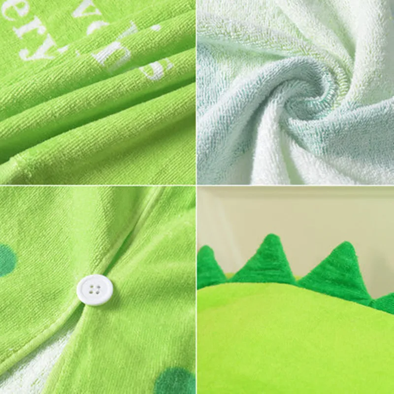 Children's Bath Towel Cloak Cotton Cartoon Hooded Baby Summer Beach Cloak Absorbent Soft Skin-friendly Towel Material Bathrobe