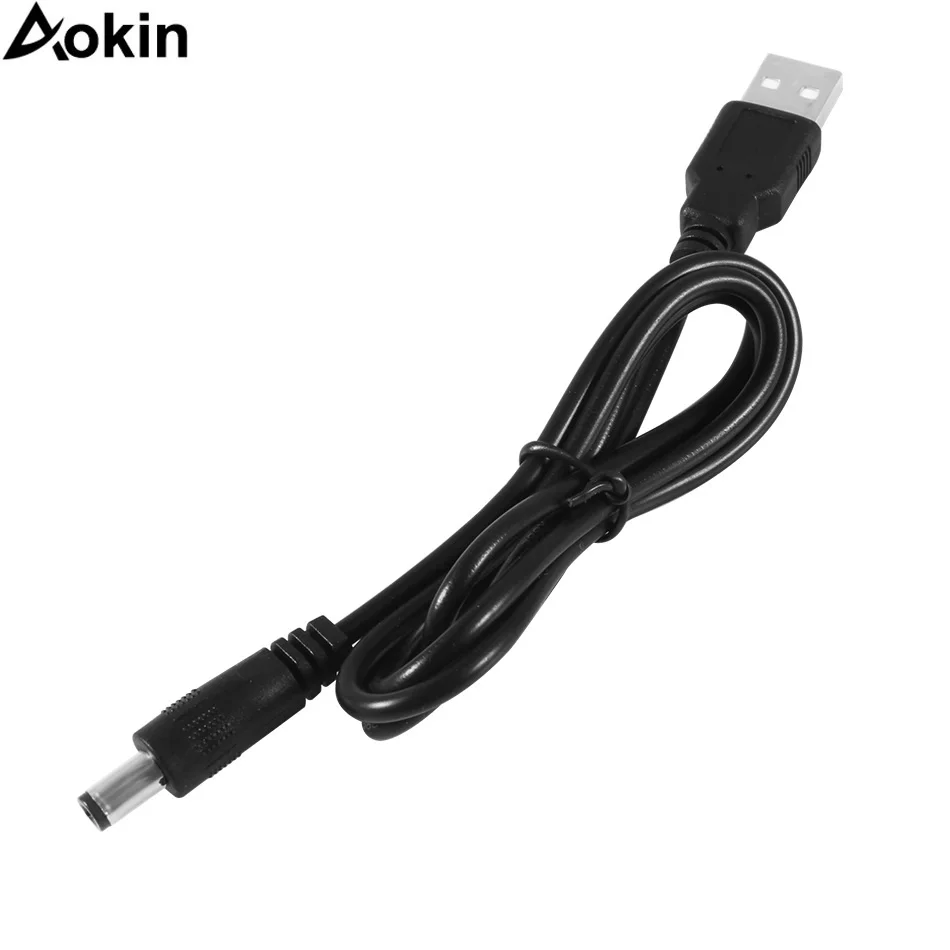 Aokin DC-DC 5.5*2.1mm 5V 9V 12V Step-up Voltage Power Supply Module USB Cable Cord