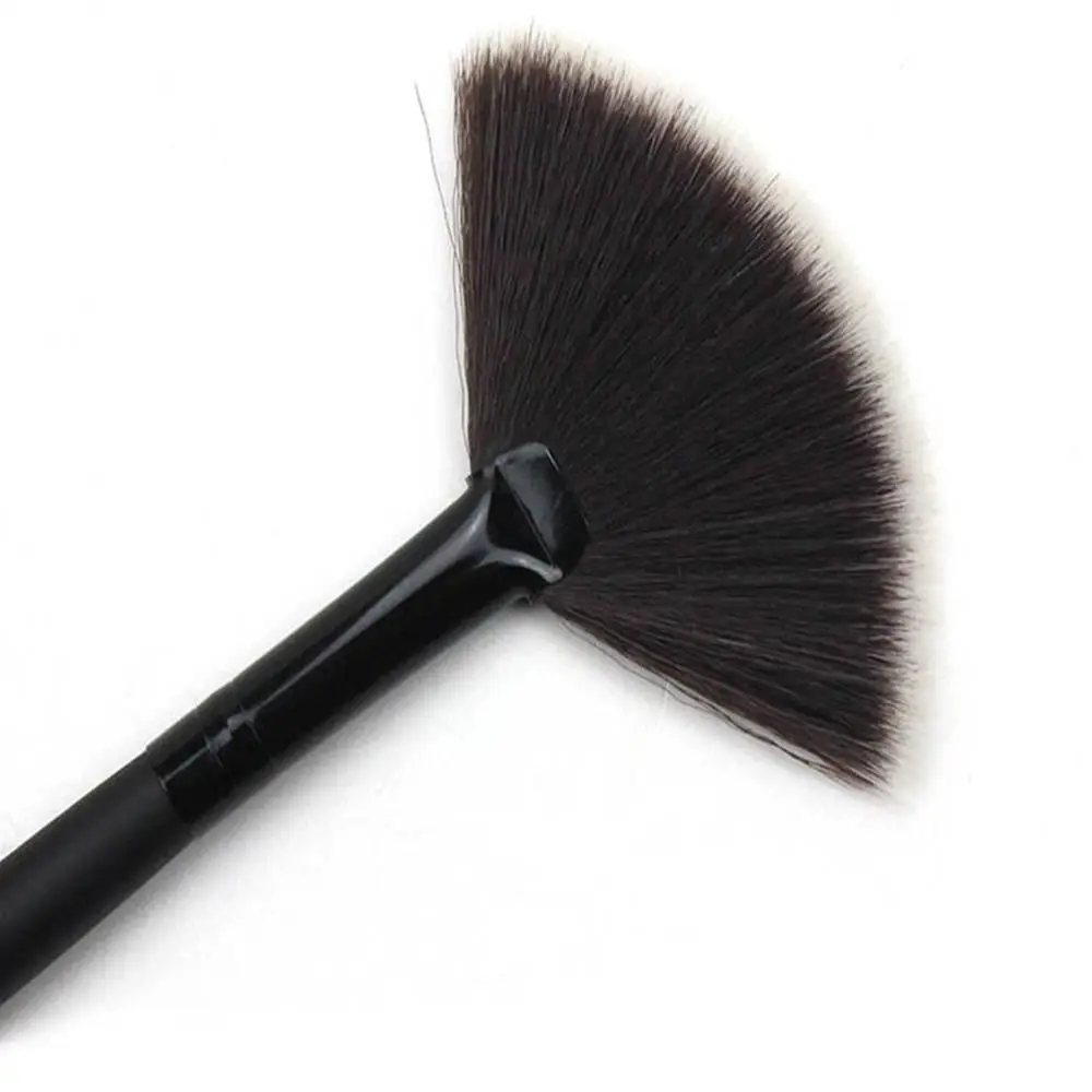Unique small fan-shaped makeup brush umbrella-shaped powder brush wood handle fiber Cosmetic Eye Shadow brush Make Up Brush