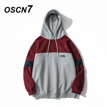 

OSCN7 High Street Plus Velvet Warm Hoodies Men 2020 Winter Japanese Streetwear Harajuku Oversize Hooded Sweatshirt Mens 3299