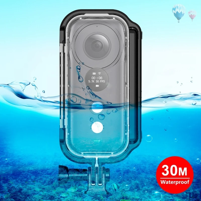 

ABHU-PULUZ 30M Underwater Waterproof Housing Protective Shell Case for Insta360 ONE X Camera Accessories & Buckle Basic Mount &